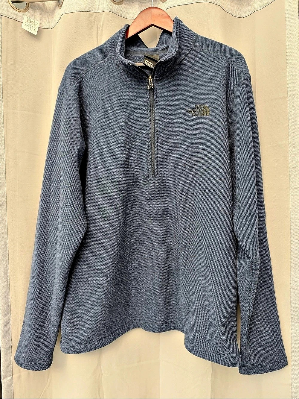 The North Face Men's Textured Cap Rock 1/4-Zip Fleece Pullover Blue XL